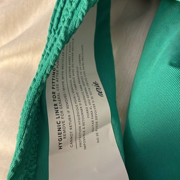 NEW | Aerie Green/Blue Crinkle Birthday Scoop Cheekiest One Piece Swimsuit XL‎ - Picture 8 of 11